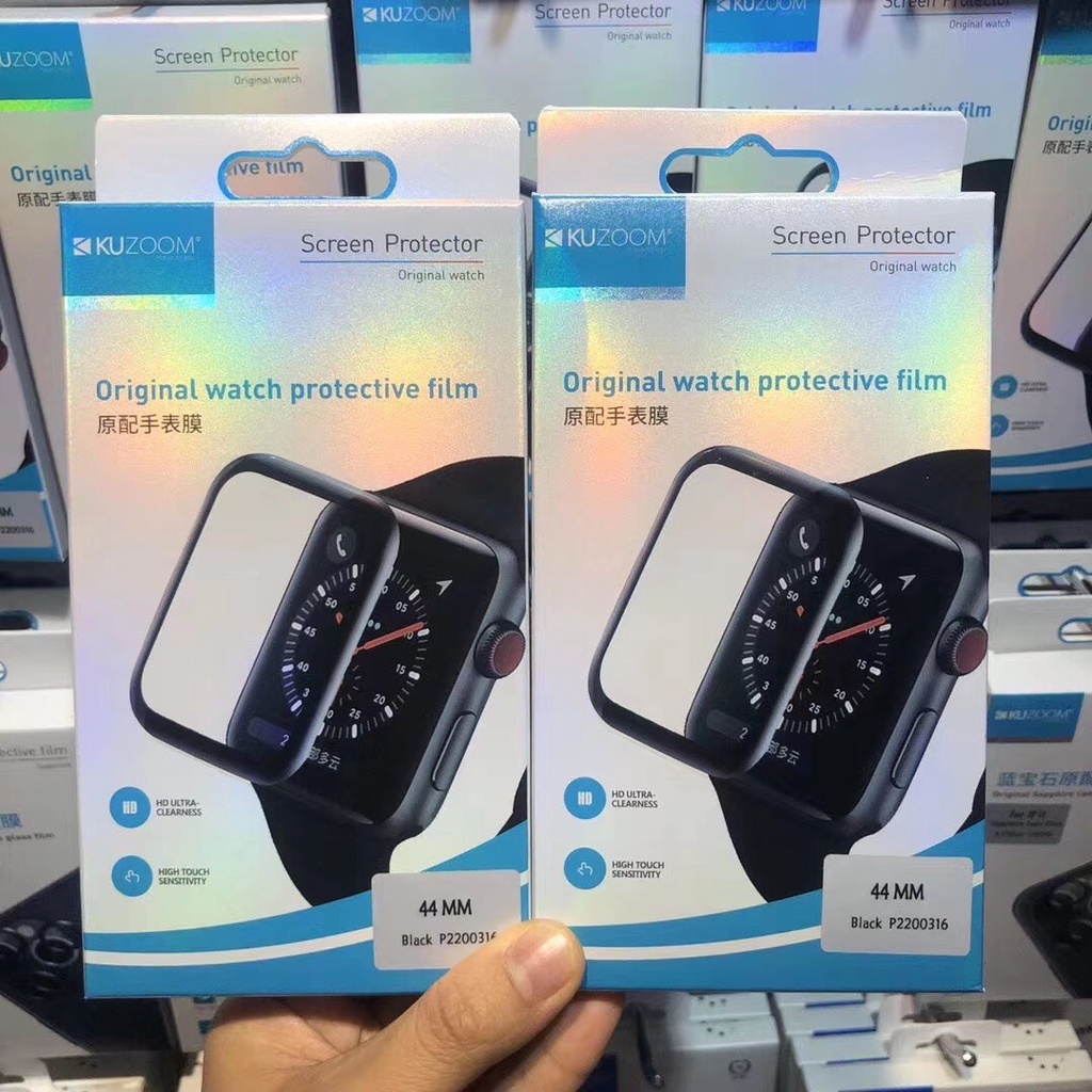 Dán dẻo mặt đồng hồ Apple Watch Kuzoom Urtechcorner chống xước mặt cho 4 size 38/40/42/44mm màn hình trong độ nét cao