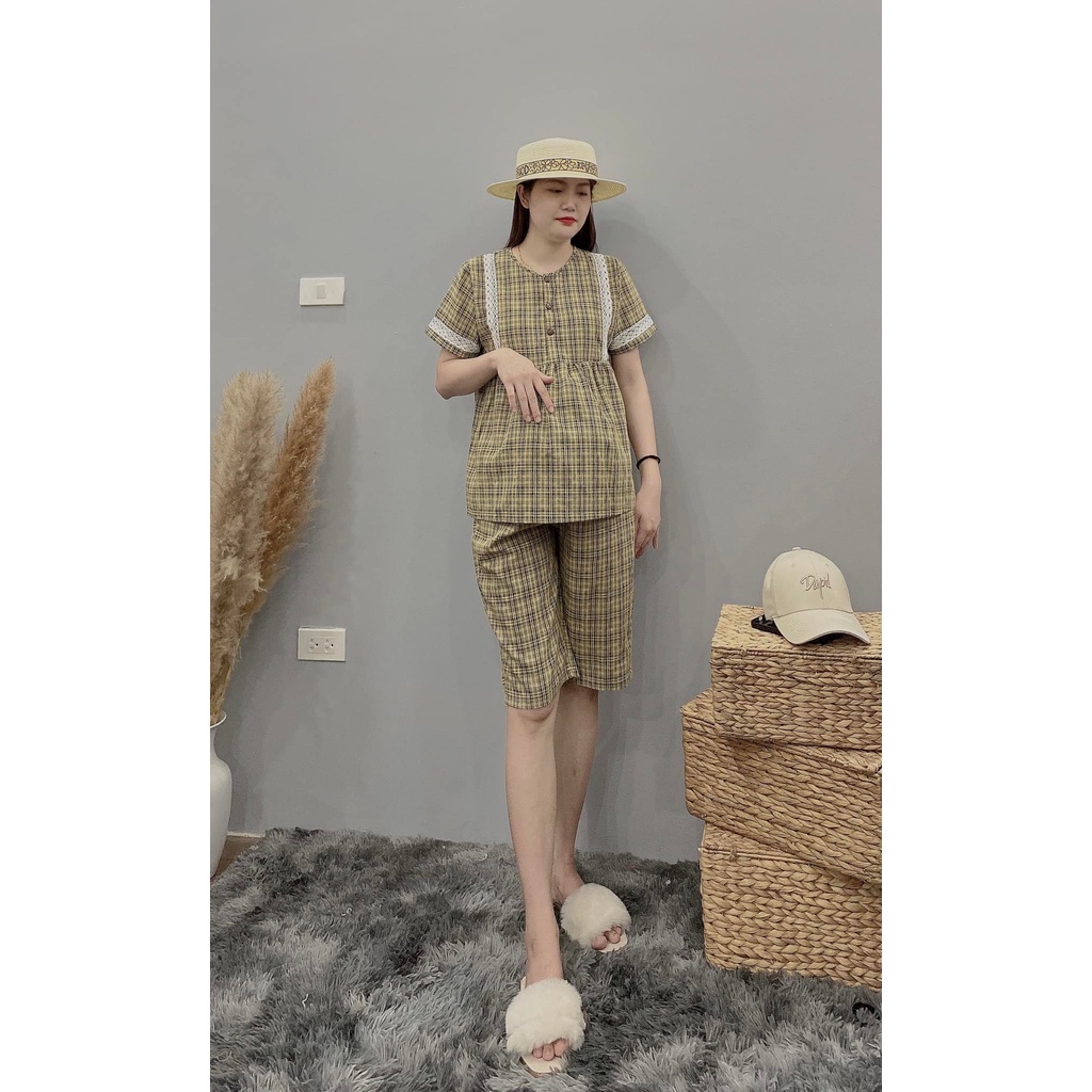 Bộ lửng bầu sau sinh vải thô đũi kẻ