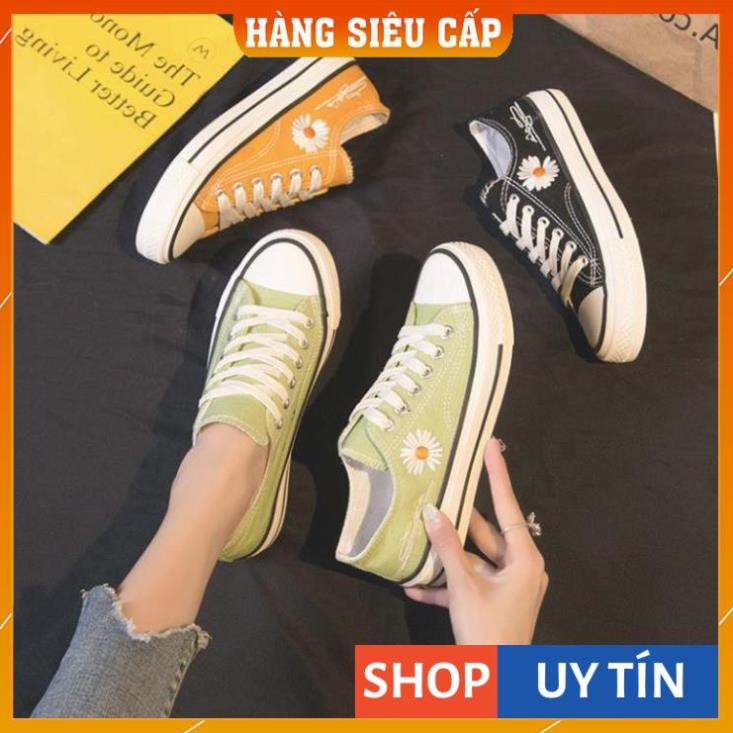 [ Hàng Loại 1 ] - [INS HOT]Giày thể thao nữ canvas kiểu,💥Classic thêu hoa cúc nhí💥（2218）