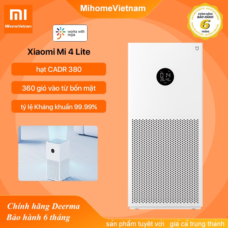 [Mã ELHA22 giảm 5% đơn 300K] Mới Máy lọc không khí thông minh Xiaomi Mi 4 Lite | 3C
