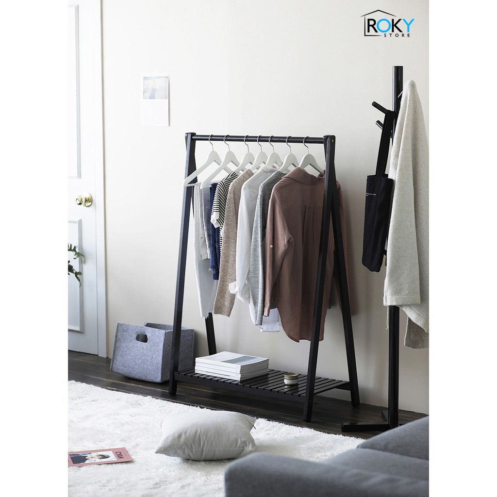 GIÁ TREO QUẦN ÁO 1 TẦNG MÀU ĐEN - A HANGER 1F BLACK - ROKY STORE - NỘI THẤT PHÒNG NGỦ