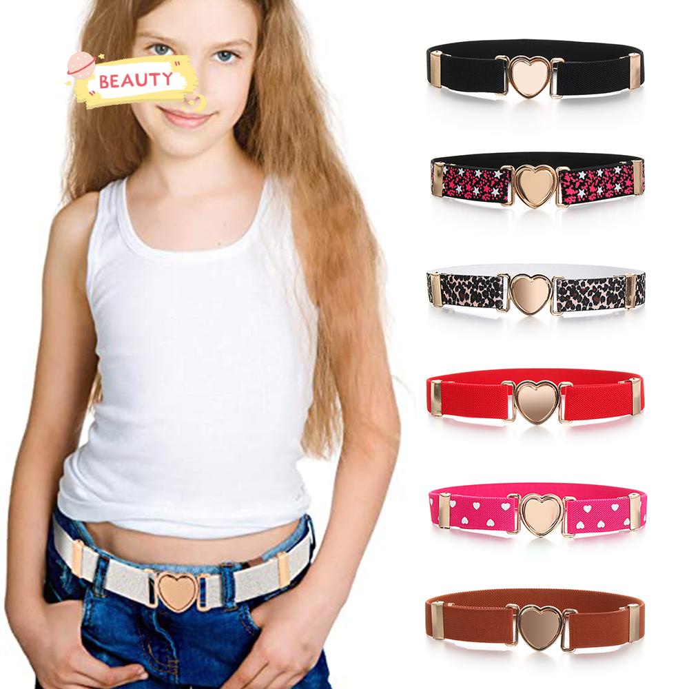 ❈Người Đẹp❈ Thắt Lưng Co Giãn Mặt Trái Tim Thời Trang Dành Cho Trẻ Em