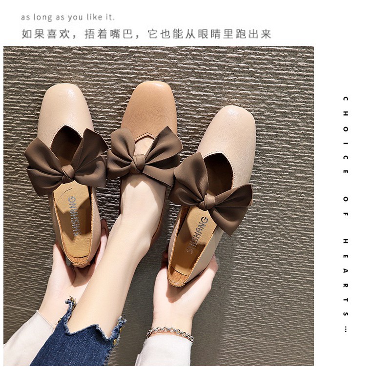 Giày Búp Bê Nữ Phối Nơ Thời Trang Hàn 2021 | BigBuy360 - bigbuy360.vn