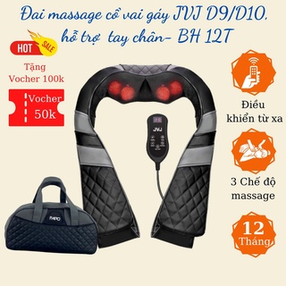 Gối massage cổ vai gáy cao cấp JVJ hỗ trợ giảm hỗ trợ giảm đau vai gáy, đau lưng, giảm căng thẳng mệt mỏi –BH 12 Tháng