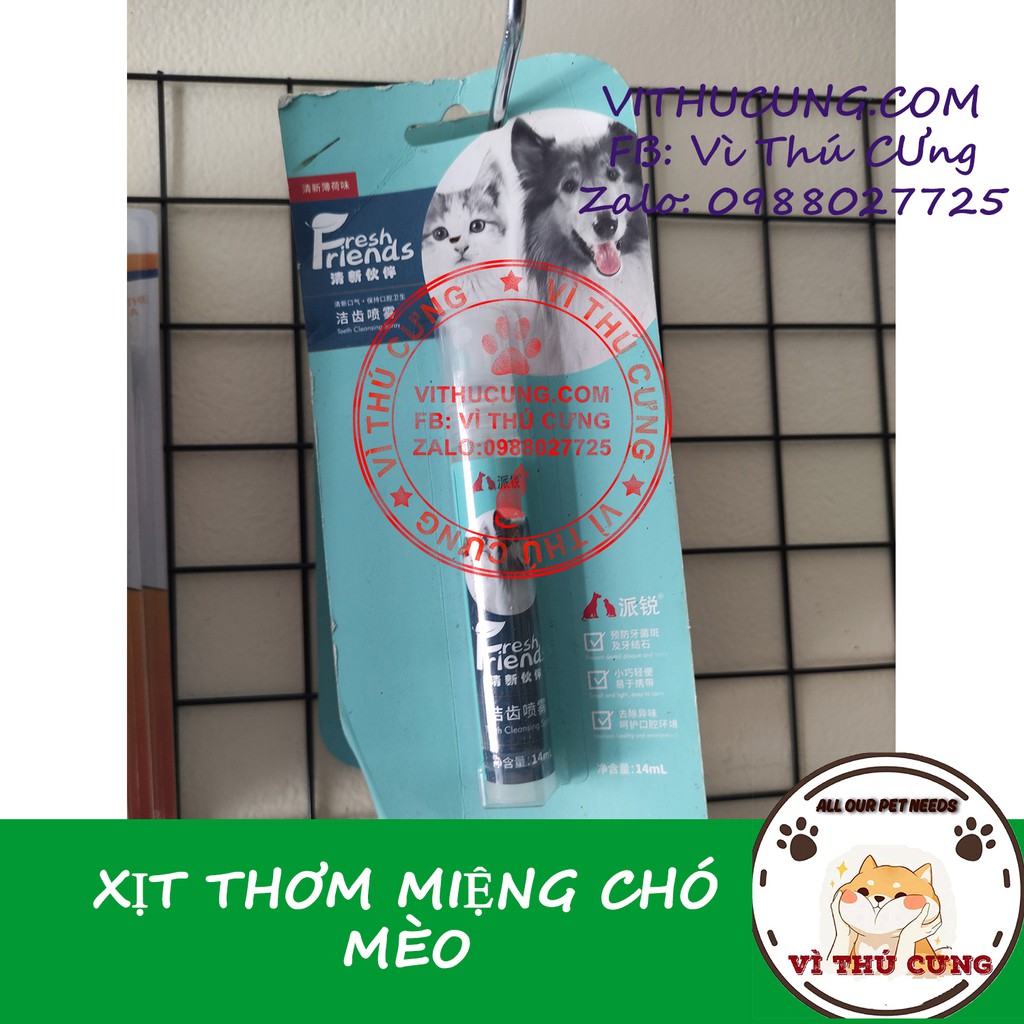 Xịt thơm miệng cho chó mèo