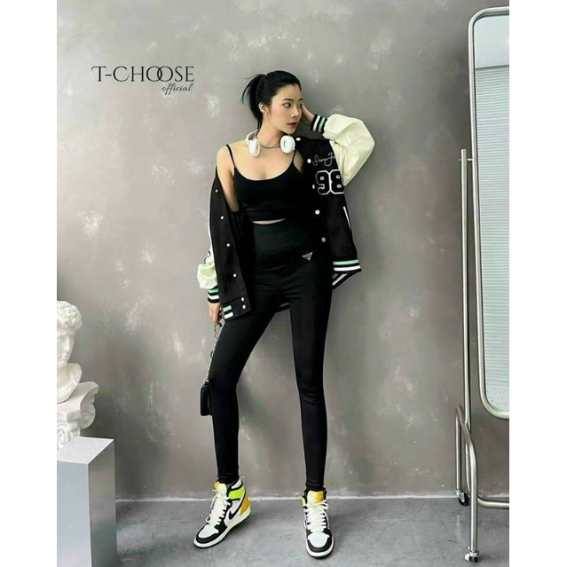 Quần Legging PRA.DA Cạp Cao Gen Bụng HỘP CAM