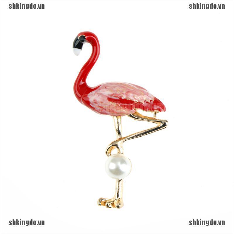 Trâm Cài Áo Hình Chim Hồng Hạc