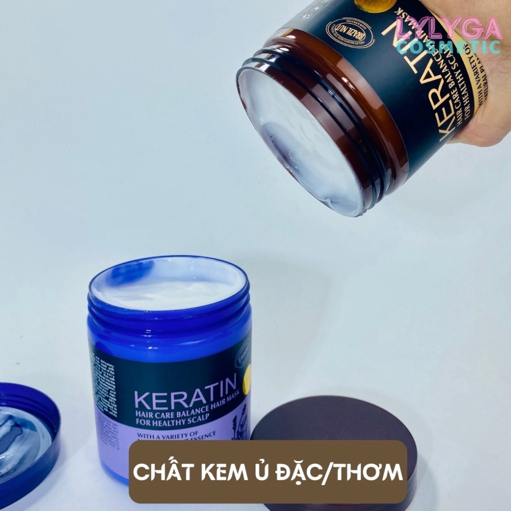 Kem ủ tóc KERATIN COLLAGEN 1000ML LAVENDER - Ủ hấp tóc khoáng chât KERATIN