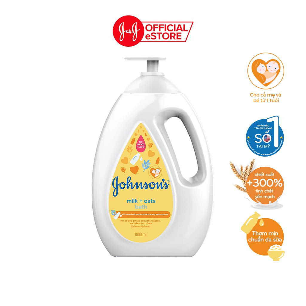 Sữa tắm Johnson's chứa sữa và yến mạch 1000ml - 101066723