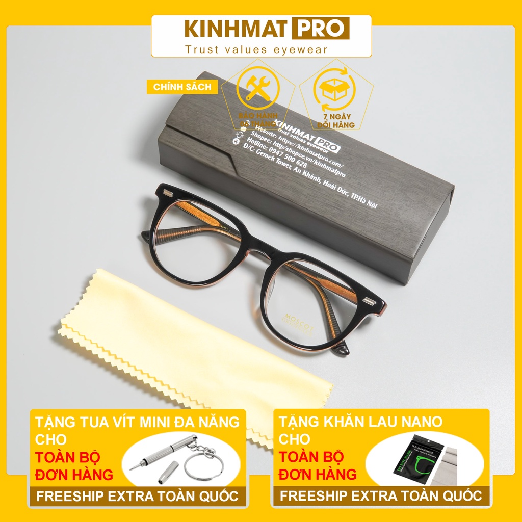 Gọng kính Moscot TATAH nhựa Acetate cốt hợp kim cao cấp Kính mắt Pro
