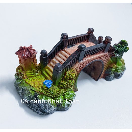 CẦU TRANG TRÍ HỒ CÁ NON BỘ 10X5X5CM MẪU 2