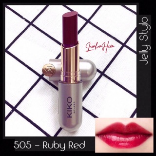 [Đỏ ruby 505] SON DƯỠNG BÓNG KIKO MILANO ❤ KIKO MILANO JELLY STYLO RUBY RED