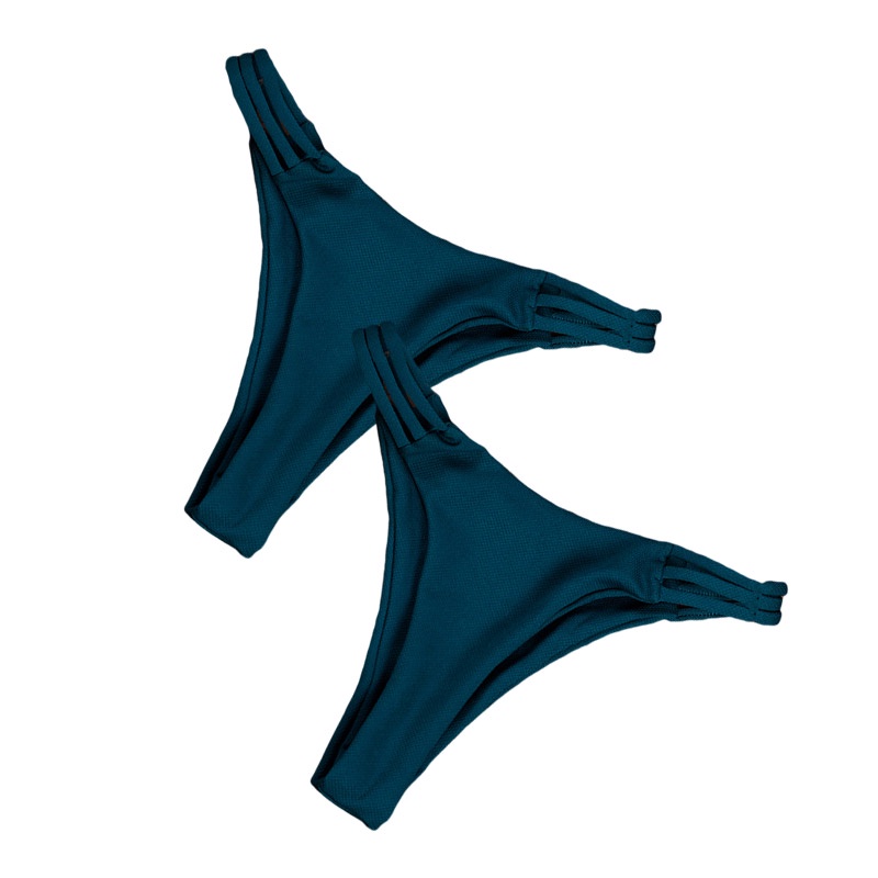 AOFEIQIKE Bộ Bikini Màu Trơn Có Thể Điều Chỉnh Plus Size S-XL Dành Cho Nữ