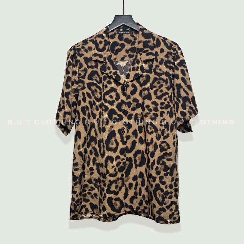 Sơ mi cộc tay da beo