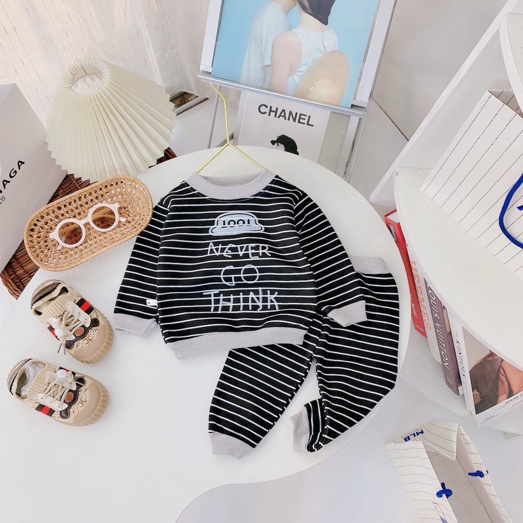 Bộ nỉ bông dài tay TOOT cho bé trai, bé gái 6-16kg