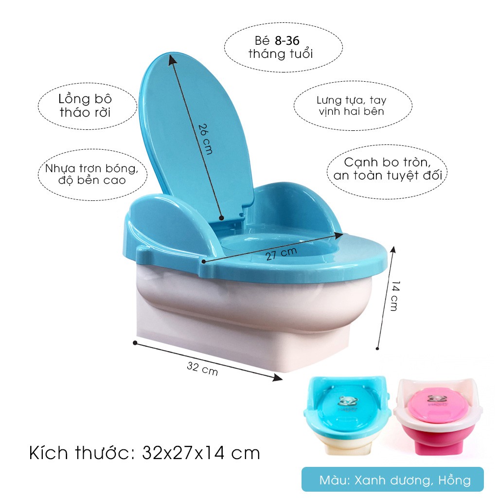 Bô cho bé Dragon Baby Potty N470II1 bô vệ sinh cho bé nội địa Thái Lan