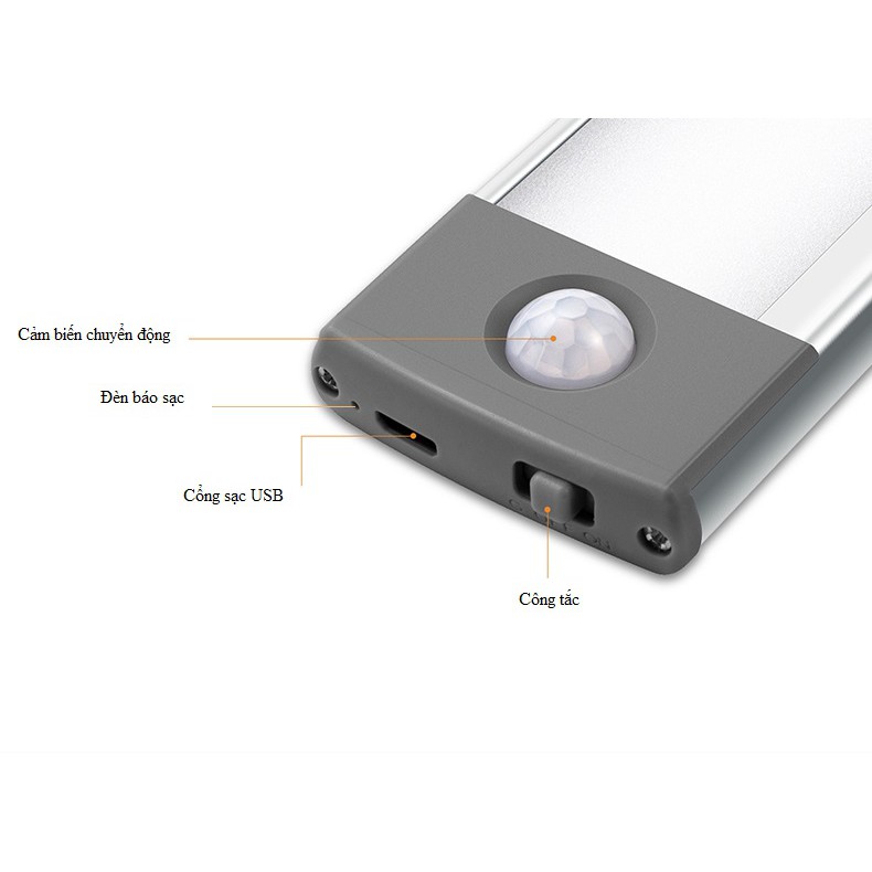 Bộ đèn LED cảm ứng cao cấp tiện dụng gắn tủ quần áo , tủ chén , cầu thang tự động sáng , tích hợp pin sạc. | BigBuy360 - bigbuy360.vn