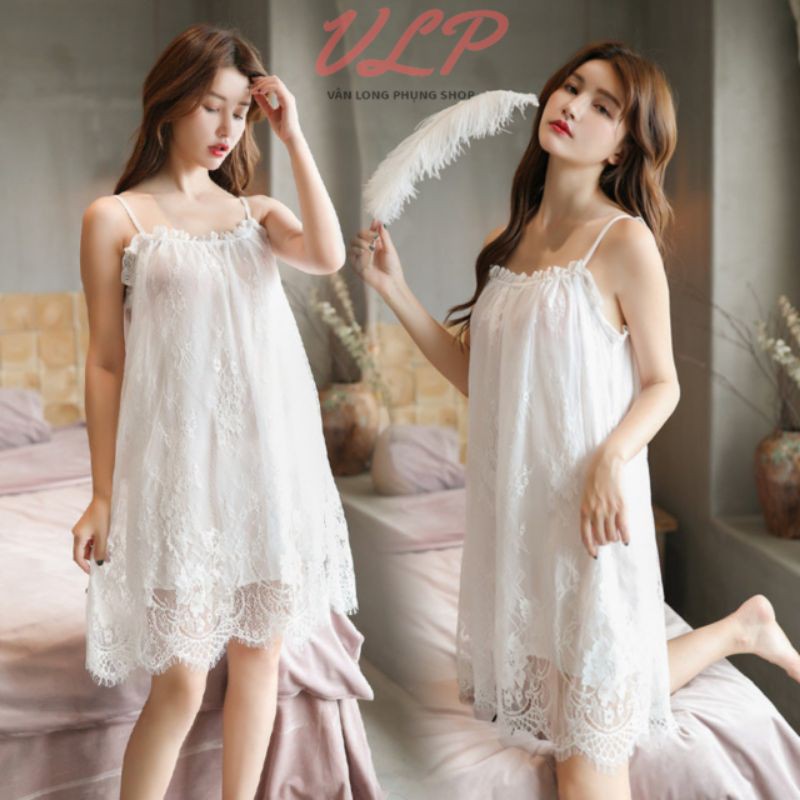 [BIGSIZE_95KG]_DN12_Váy 2 lớp phối ren cao cấp