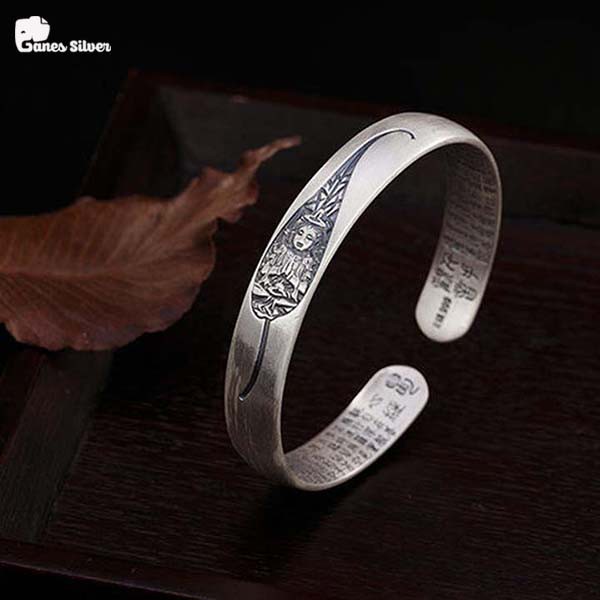 Lắc Tay Bạc Thái 8 Vị Phật Bản Mệnh Cầu Bình An May Mắn - Ganes silver