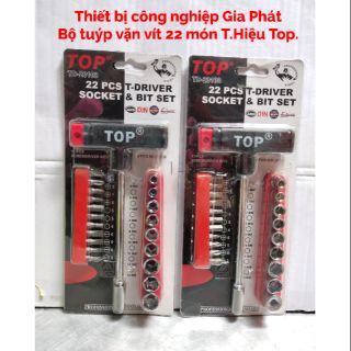 Bộ tuýp vặn vít 22 món hàng chính hàng Thương hiệu TOP- Xuất xứ Taiwan