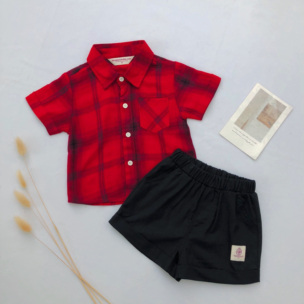 Quần đùi bé trai bé gái vải Linen Short sợi lanh tự nhiên an toàn cho bé 0-3 tuổi