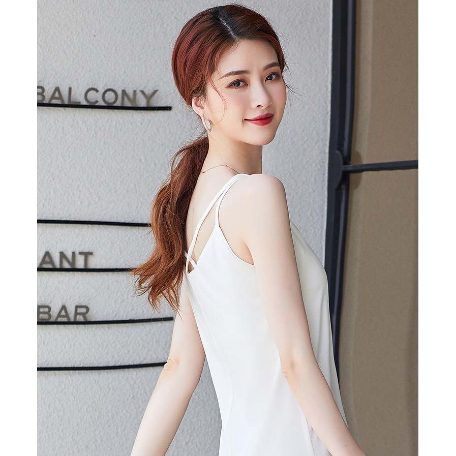 Váy hai dây xẻ tà 💖Freeship💖 Đầm xẻ tà hai dây dáng suông tiểu thư phù hợp mặc đi mọi nơi Maze House | BigBuy360 - bigbuy360.vn