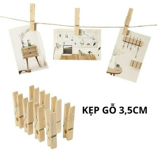 Kẹp gỗ treo ảnh decor trang trí 3.5cm