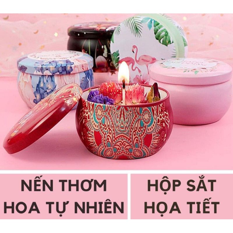 Nến thơm từ cánh hoa tự nhiên phong cách Châu Âu
