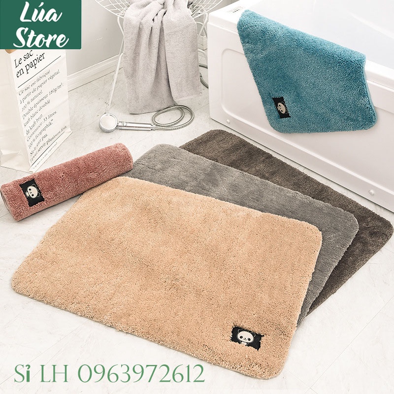 Thảm Lông Lau Chân, Thảm Lông Chùi Chân Siêu Mềm Mịn Thấm Nước An Toàn Với Da