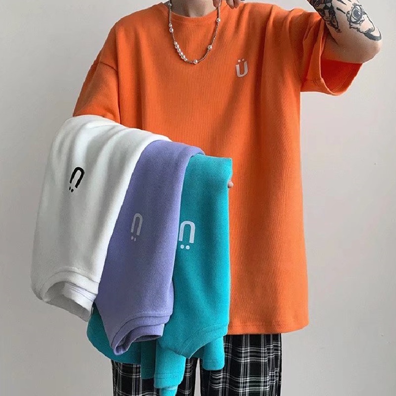 Áo Thun Tay Ngắn Dáng Rộng In Chữ Phong Cách Hip Hop Thời Trang Mùa Hè Cho Nam Size M-5XL