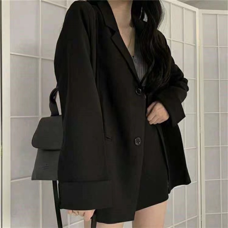 Áo khoác blazer dáng rộng màu trơn thời trang Hàn Quốc cho nữ, Áo vest nữ chất tuyết mưa 2 lớp bassic ulzzang | BigBuy360 - bigbuy360.vn