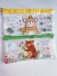 Túi zip lưới A6 đựng bút