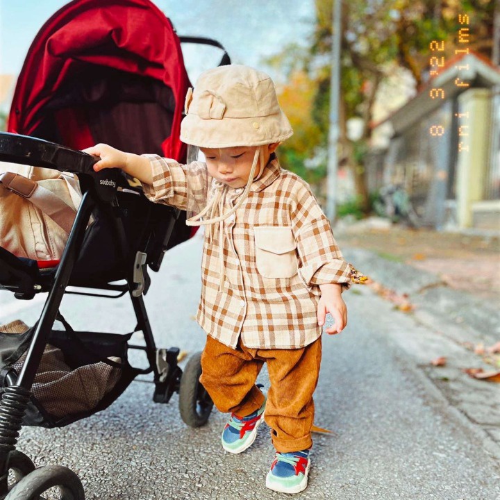 Mũ Chống Giọt Bắn Cho Bé, Nón Tai Bèo Chống Nắng Chống Dịch Hình Tai Gấu Babibu - MCGB