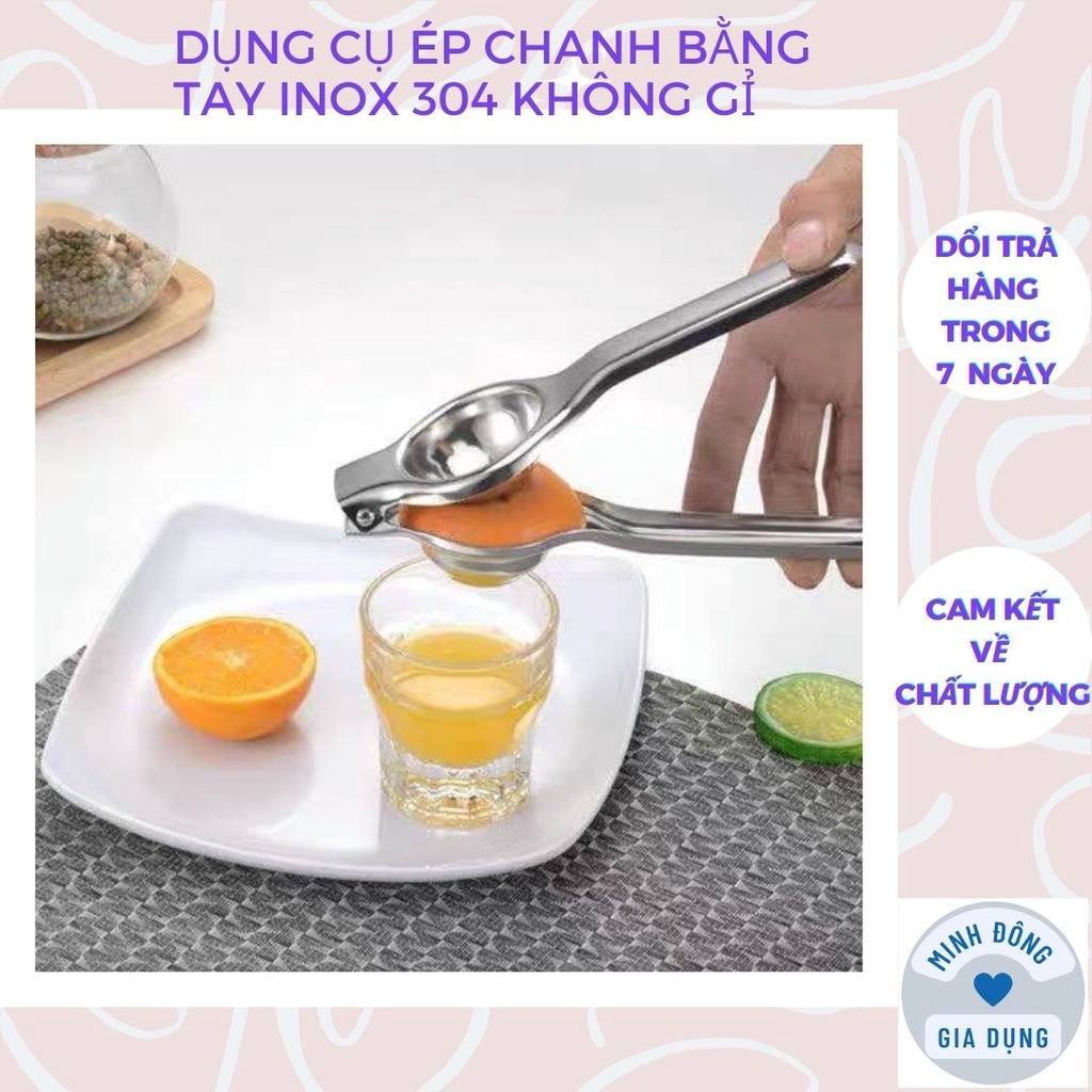Dụng cụ kẹp ép chanh, vắt chanh, lấy nước cốt Chanh -Quýt lọc bỏ hạt cầm tay tiện dụng bằng inox cao cấp