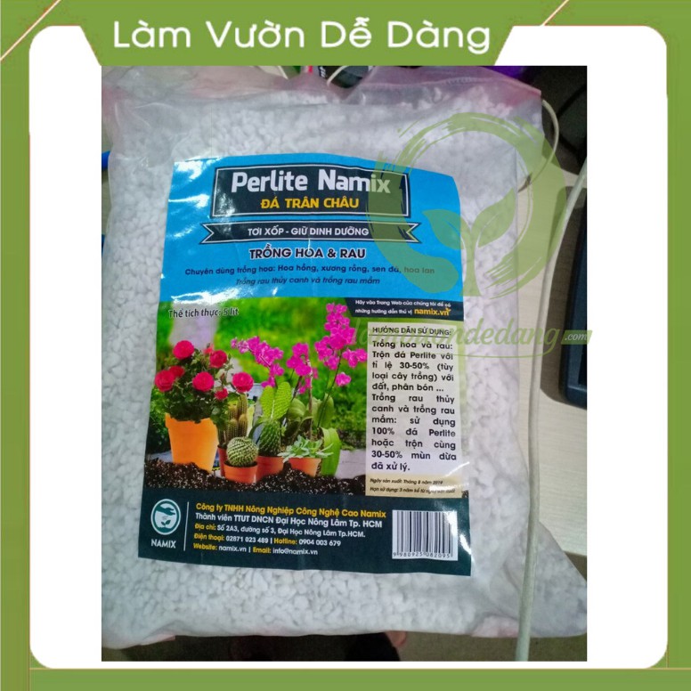 Đá Trân Châu (Perlite) - DÙNG ĐỂ LÀM CHO ĐẤT THOÁT NƯỚC TỐT HƠN, ĐẶC BIỆT THÍCH HỢP DÙNG CHO ĐẤT TRỒNG HỒNG