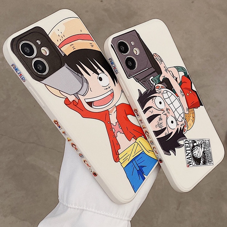 Ốp điện thoại silicon mềm in hình one piece cho iphone 12 pro max 7 8 plus x xr xs 11 pro max