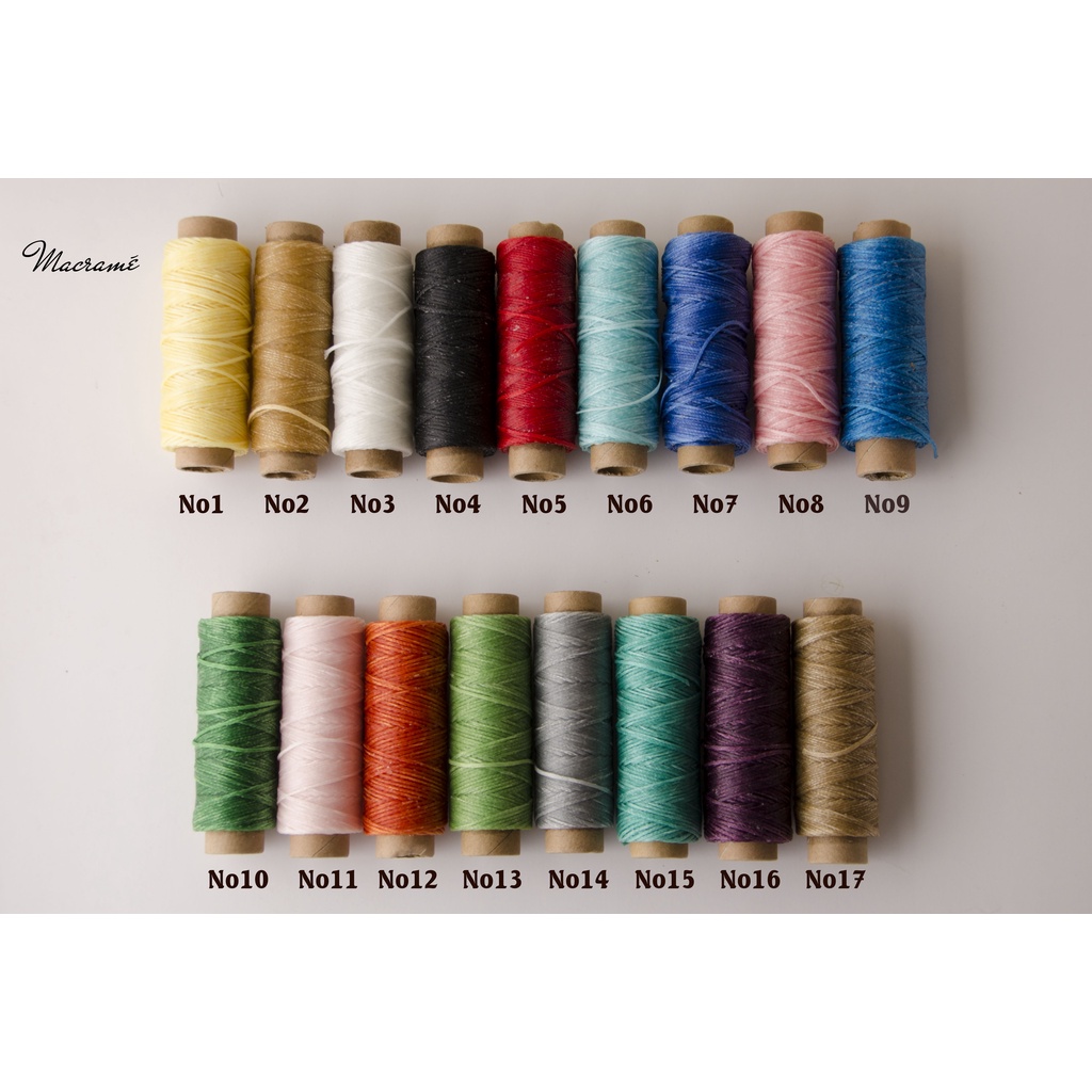 Chỉ sáp dẹt may da 0.8mm, làm đồ handmade