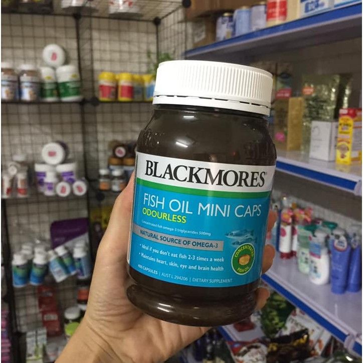 Hộp Đựng 400 Viên Dầu Cá Fish Oil Mini Caps Blackmores - BAO AUTH