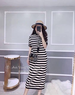Váy suông tay lỡ.