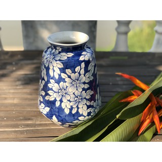Bình cắm hoa vẽ tay gốm sứ Bát Tràng