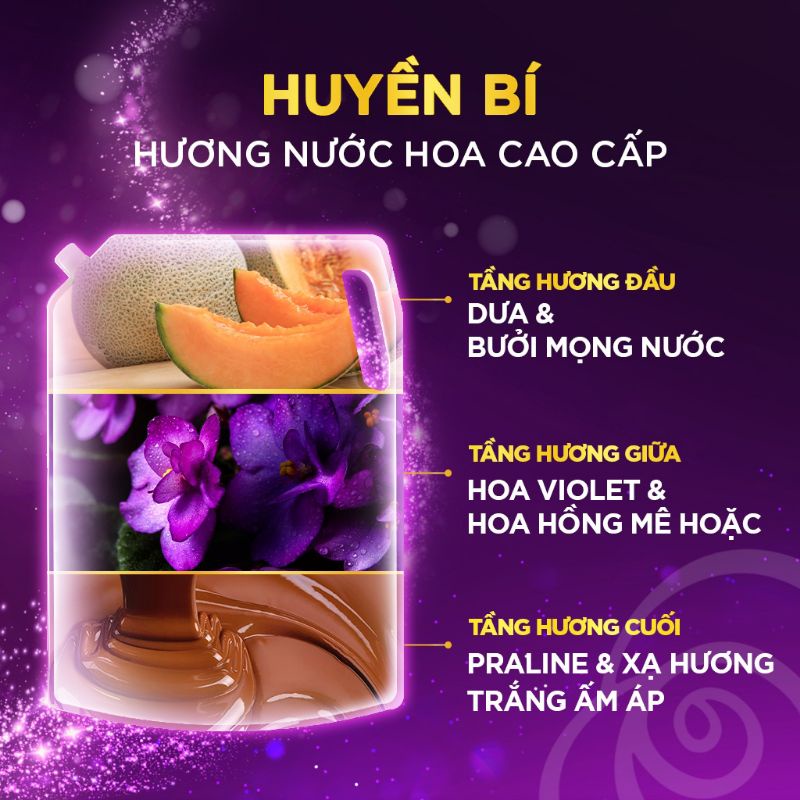 Nước xả vải Downy đậm đặc hương Huyền Bí túi 2.2 lít