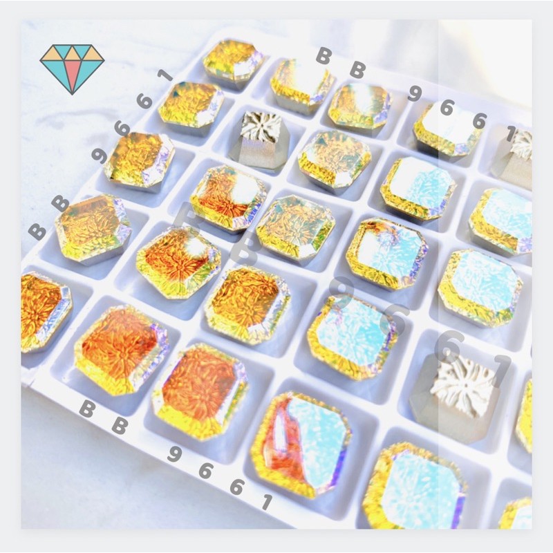 Pha Lê Vuông -Móng Nail- Đá KHỐI Cao cấp size 10*10mm