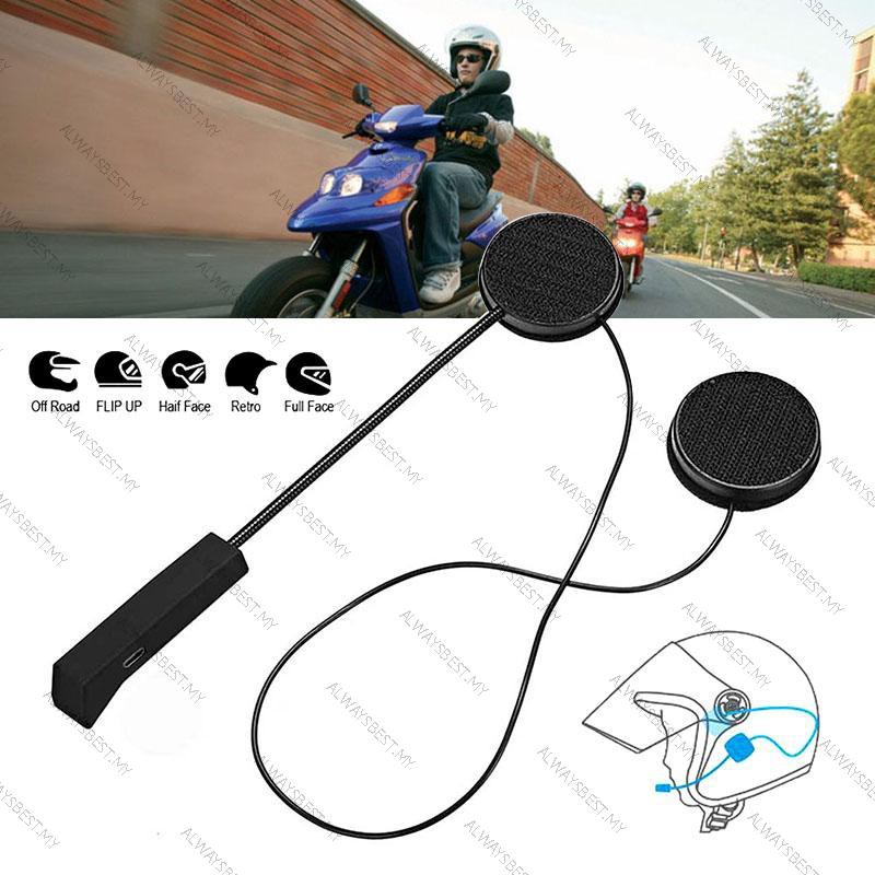 Tai Nghe Bluetooth 4.0 Bt8 Gắn Mũ Bảo Hiểm Tích Hợp Mic Cho Xe Mô Tô