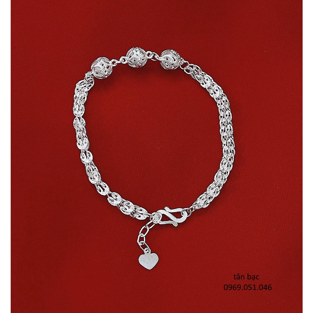 lắc tay đuôi phụng mix quả cầu may mắn , vòng tay bạc nữ , trang sức tân bạc | BigBuy360 - bigbuy360.vn