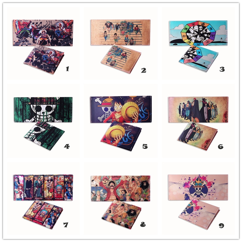 Ví Vải canvas Ngắn In Hoạt Hình one piece / naruto / tokyo ghoul Dễ Thương Cho Học Sinh