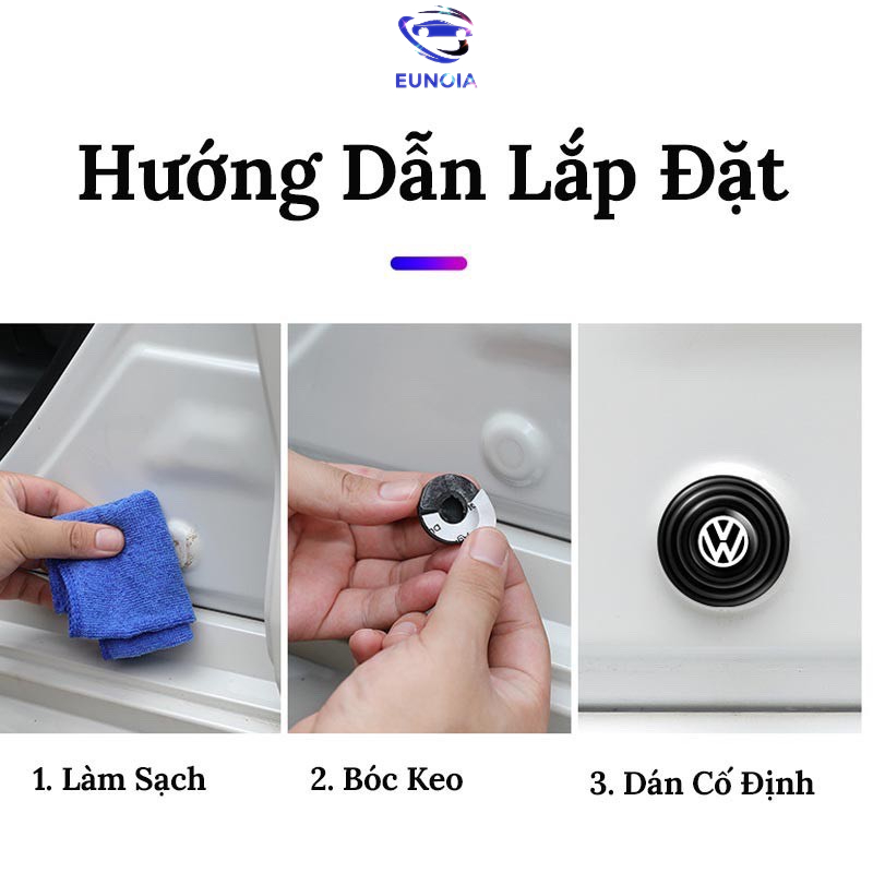 Nút Dán Giảm Lực Đóng Cửa Xe Ô Tô, Miếng Dán Chống Sốc - Bảo Vệ Xe