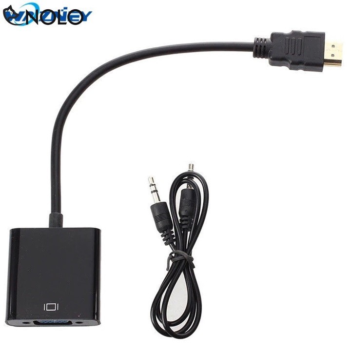 Cáp Chuyển Tín Hiệu Cổng HDMI Ra Cổng VGA Có Hỗ Trợ Audio Jack 3.5