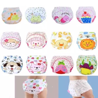 Quần tập bỏ bỉm thun cotton thấm hút size L nhiều hình dễ thương - Bỉm vải cho bé từ 10 - 13kg