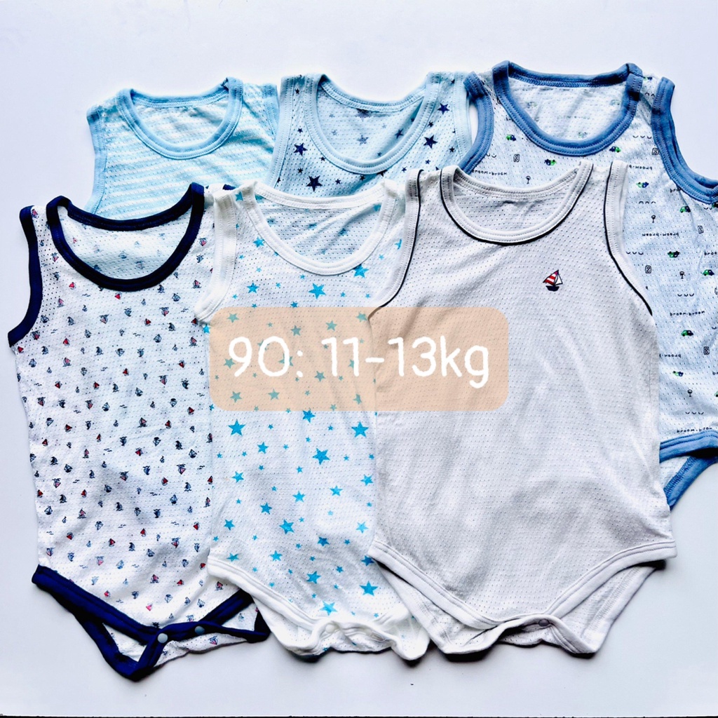 Bộ body suit bé trai bé gái hàng xuất dư vải cotton mềm mịn thoáng mát cho bé Shushibaby