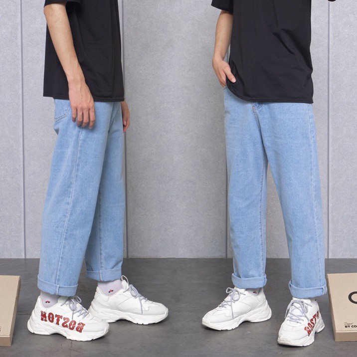 Quần Jean baggy nam ống xuông, quần bò nam đẹp mặc đi chơi, đi học thoải mái, năng động